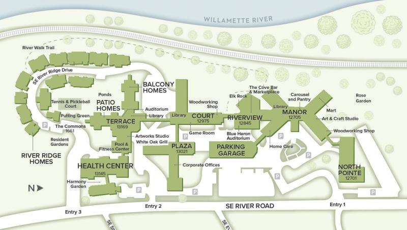 Willamette View campus map 2024