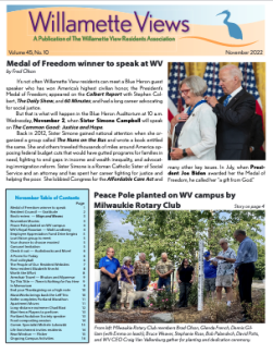 Willamette Views November 2022 cover page