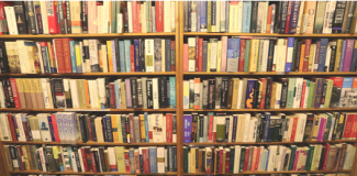 Books on shelves