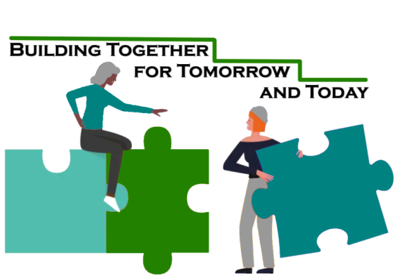 Graphic of people working together