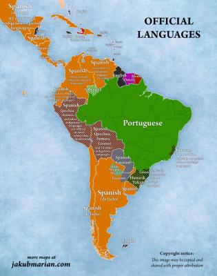 Languages spoken in Latin America