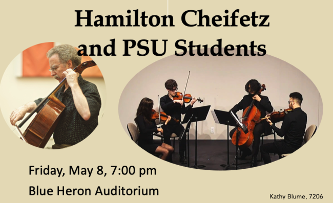 Hamilton Cheifetz and PSU string students