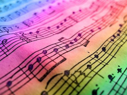 colorful sheet music 