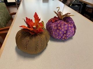 colorful pumpkins made with fabric