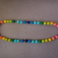 Multi-Color Rubber Bead Necklace