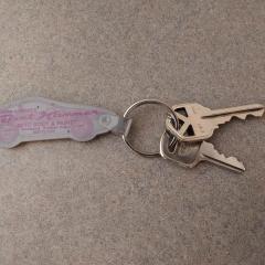 Keys with Velvet Hammer key ring.
