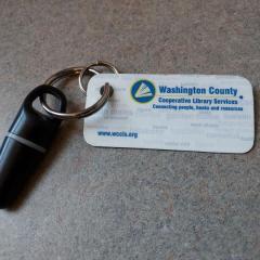 Washington County Library card on a keychain found in the court parking lot.