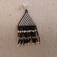 Black & White Woven Earring