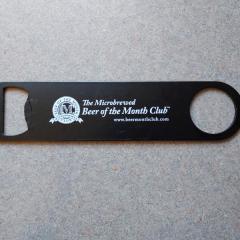 Black metal "Beer of the Month" bottle opener.