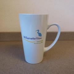 White Willamette View tall ceramic mug found in Riverview.