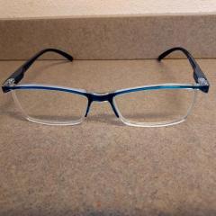 Reading Glasses: dark blue and clear found by Manor Luxer Lockers