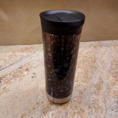 Contigo purple speckled water bottle found on Manor Reception Counter.