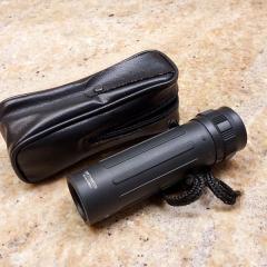 Singular binocular with case found in the Manor Library.