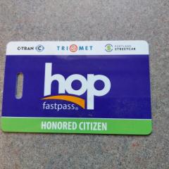 Tri Met HOP Fastpass: Honored Citizen