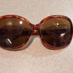 Women's brown plastic sun glasses found in the Terrace.