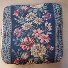 Floral cushion found in the Blue Heron Auditorium.