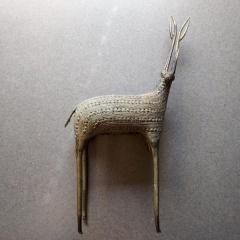 Metal reindeer left at the Manor front desk.