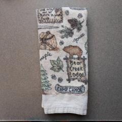 Outdoor theme hand towel.
