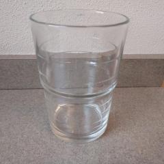 Clear drinking glass left in Riverview.