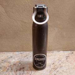 Large dark grey metal water bottle by BUILT found in the Blue Heron Auditorium.