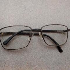 Black and white winter glove.