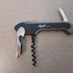 Maryhill Winery silver/grey/black wine key and bottle opener.