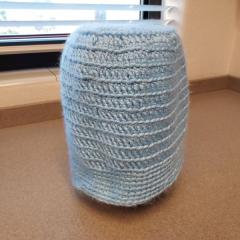 Light blue knit winter hat found in the Terrace Library.