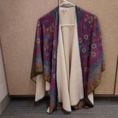 Large, soft, multi color shawl left at the Terrace.
