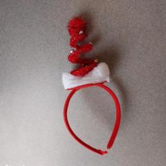 Christmas headband red with bells found in one of the Manor elevators.