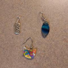 Several miscellaneous earrings found at various places across WV.