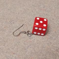 Red dice earring found at the Terrace.