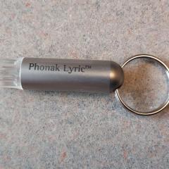 SoundLync tool to remove hearing aid on a keychain found on the skybridge.