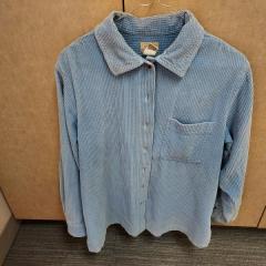 Light blue corduroy cardigan by LLBean left at the Mart.